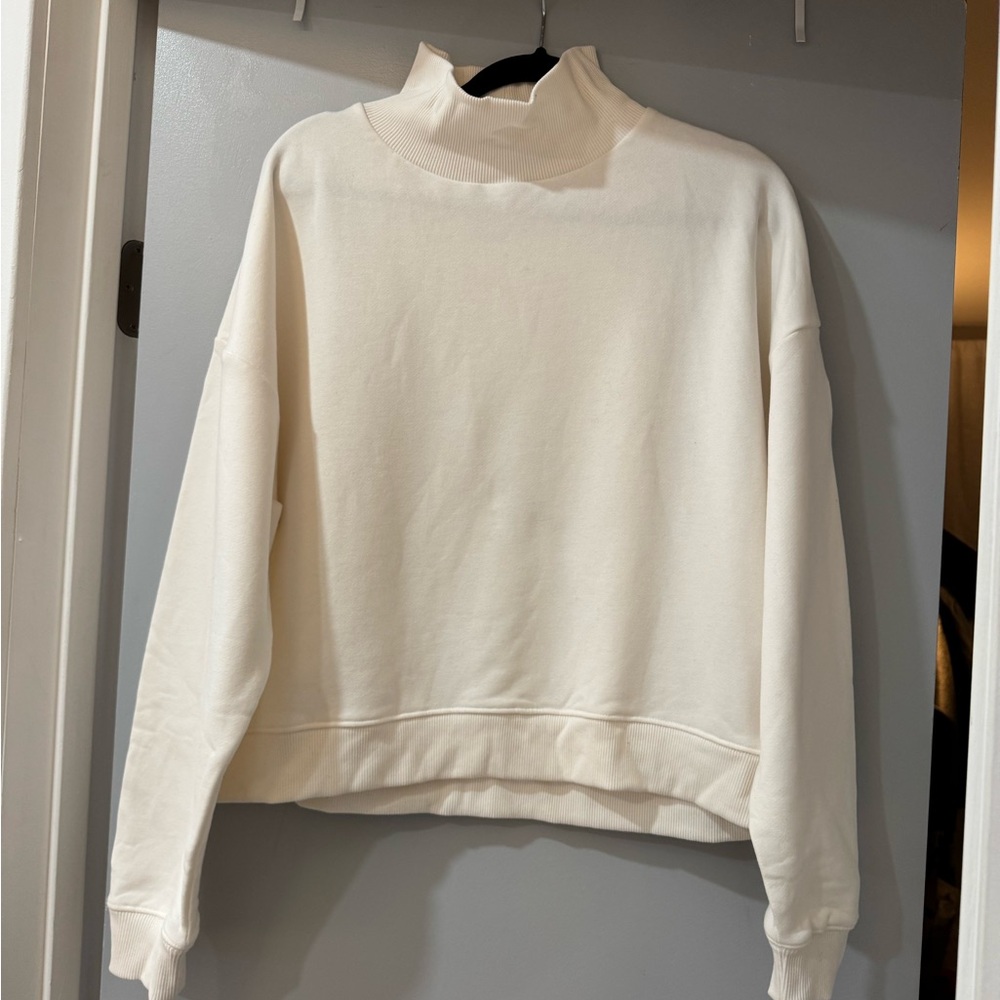 Wanakome Cream Turtleneck Sweatshirt